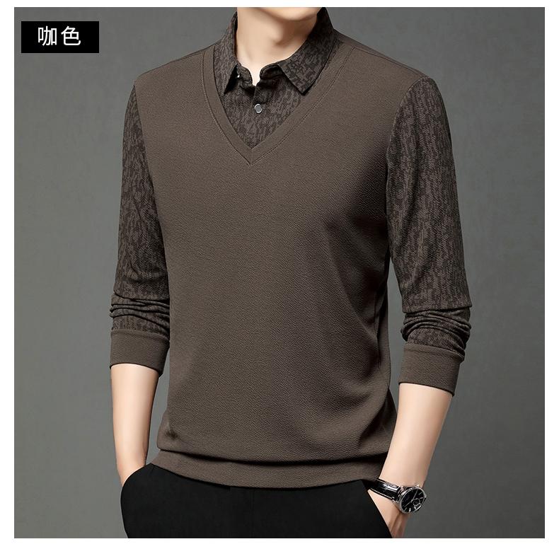 男士加絨長袖polo衫