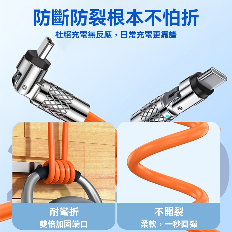 可旋轉快充電線