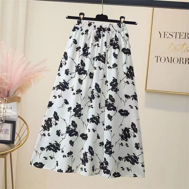 墨畫雪紡碎花裙