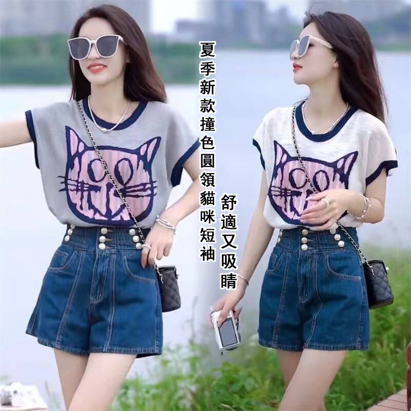 韓版貓咪短袖