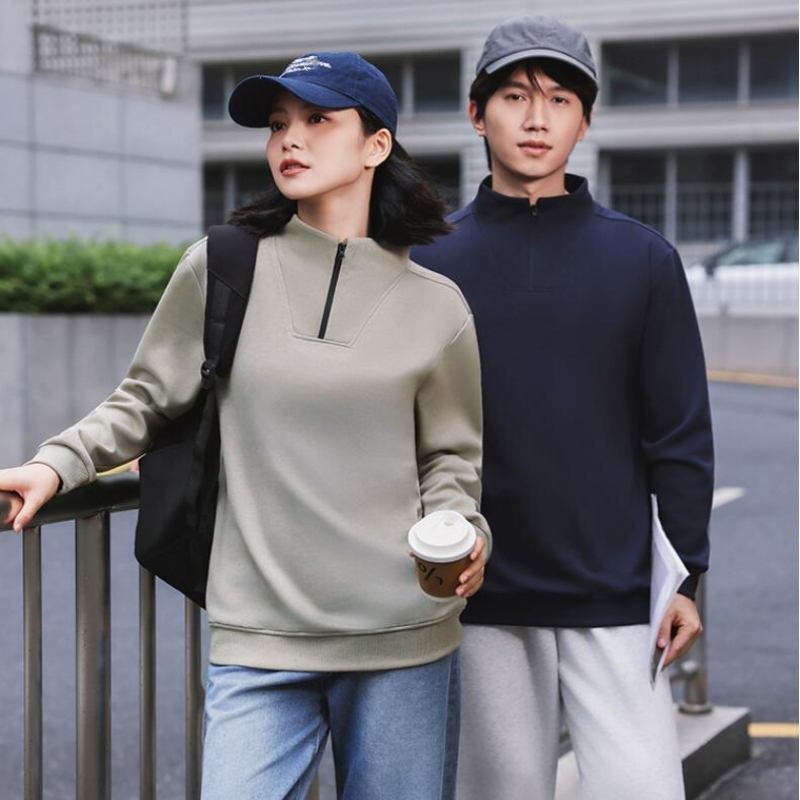 半拉鏈立領衛衣